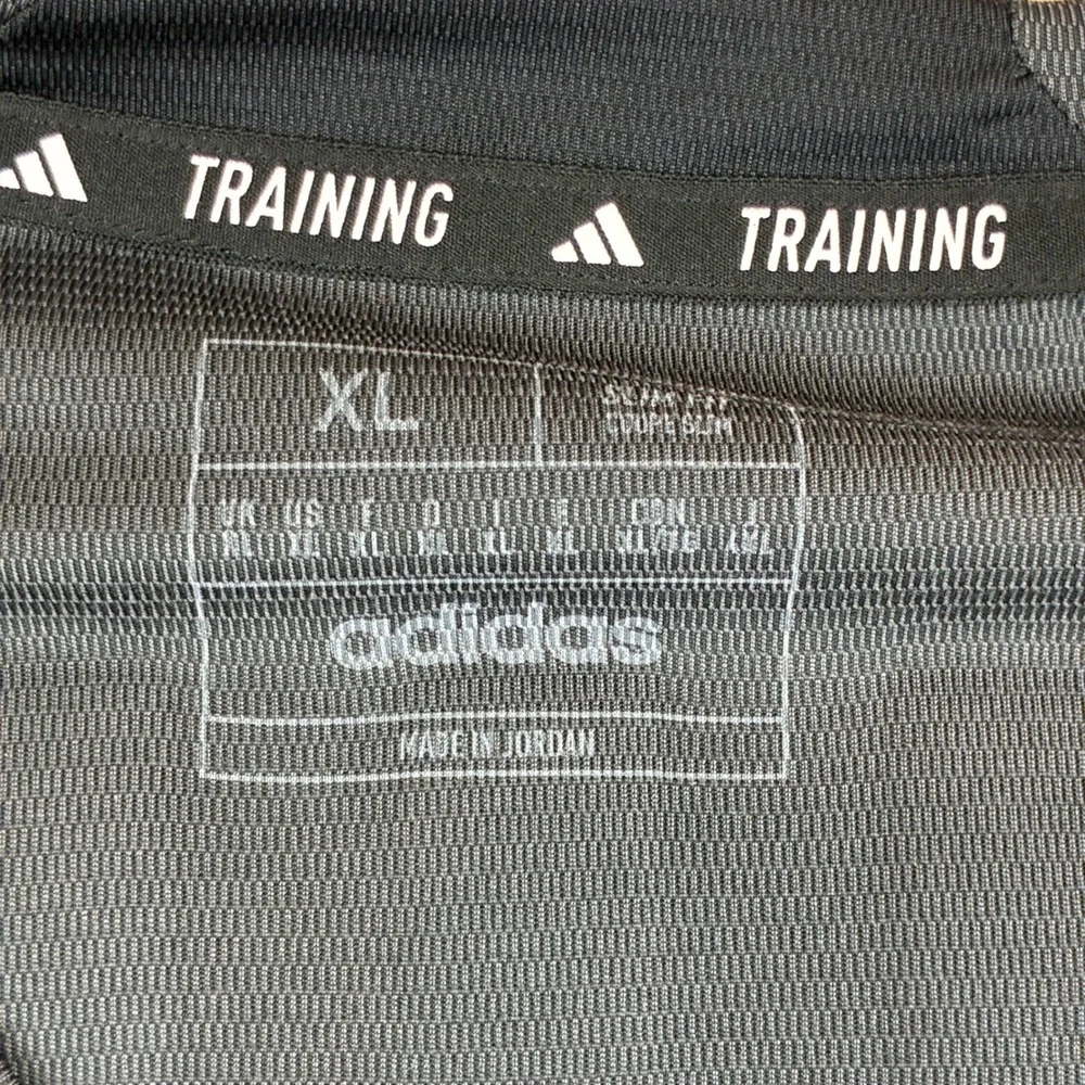 Adidas Mens Shirt XL Polyester Grey Training Performance Gym Workout  Active